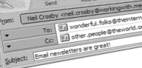 A decorative image showing the start of an email newsletter